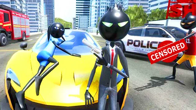 Amazing Crime Strange Stickman Rope Vice Vegas