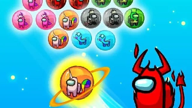 Among Us Bubble Shoot Puzzle