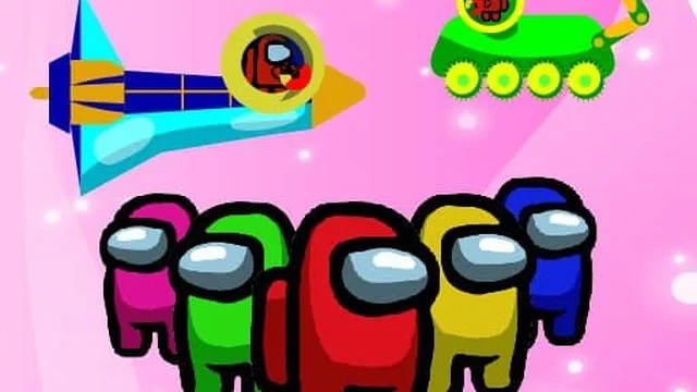 Among Us Space Colorfull - Pin Pull Game