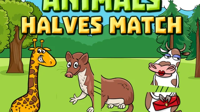Animals Halves Match