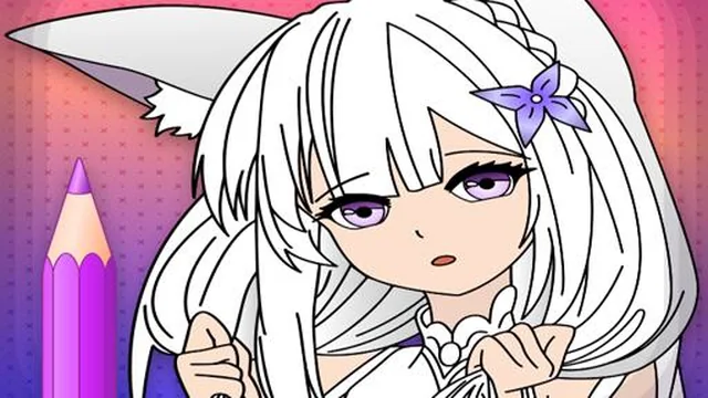 Animated Glitter Coloring Book - Anime Manga