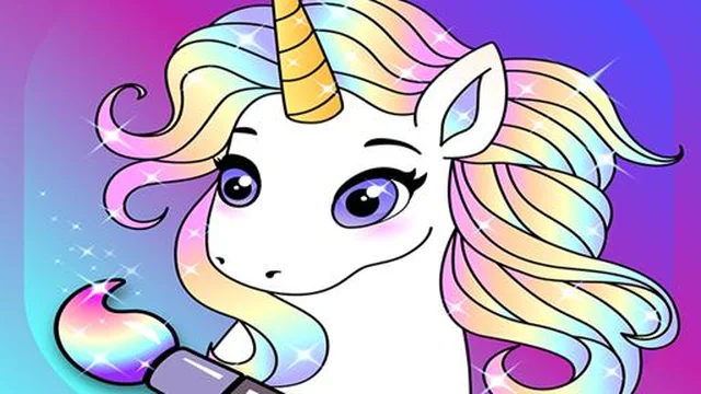 Animated Glitter Coloring Book - My Little Unicorn