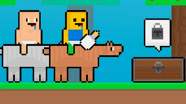 Baby Noob vs Baby Obby Horse