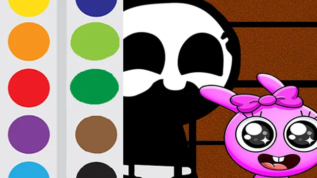 Baby Sprunki incredibox Coloring