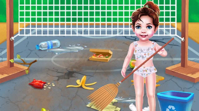 Baby Taylor Beach Cleaning Day