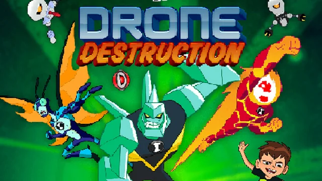 Ben 10 Drone Destruction