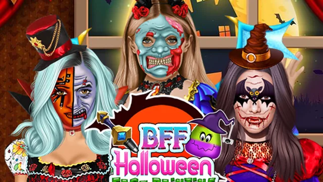 BFF Halloween Face Painting