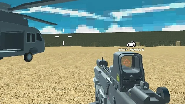 Blocky Combat Swat Vehicle Desert