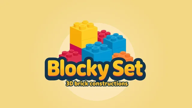 Blocky Set - 3d brick constructions game thumbnail