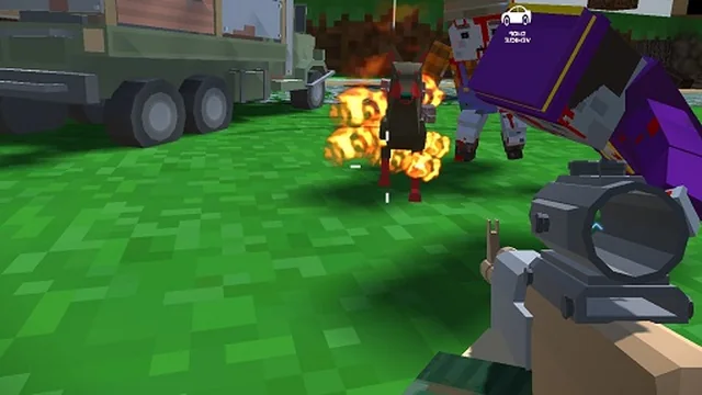 Blocky Zombie And Vehicle Shooting game thumbnail