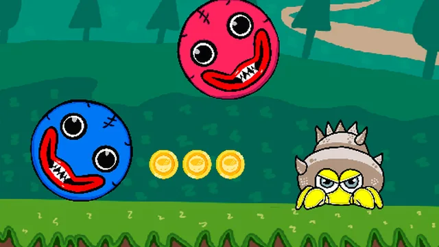 Blue and Red Ball