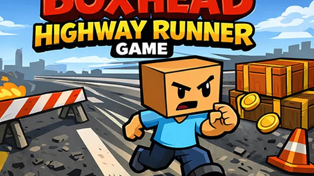 Boxhead Highway Runner Game game thumbnail