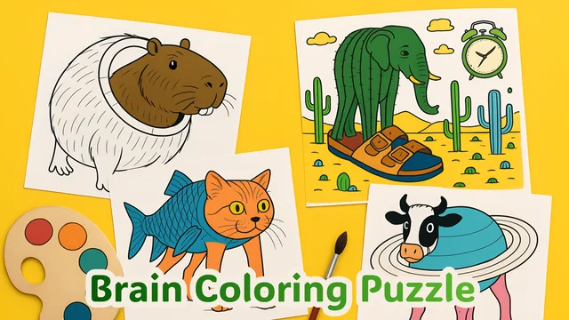 Brain Coloring Puzzle