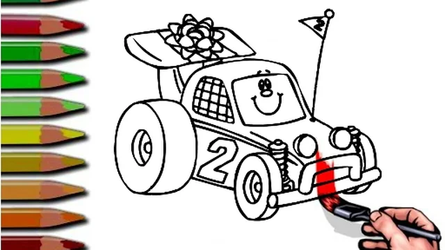 BTS Racing Car Coloring