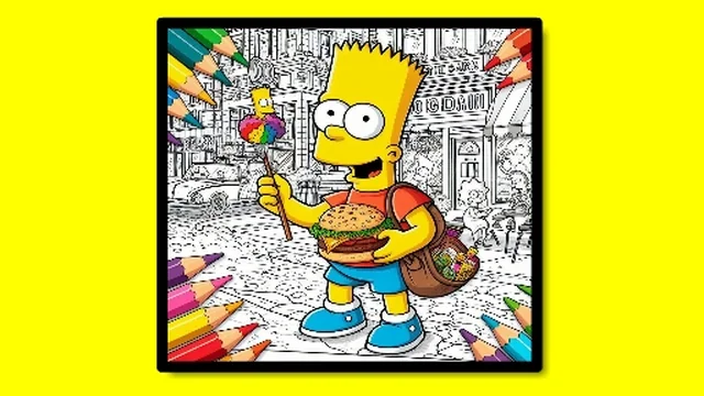 BTS Simpsons Coloring Book