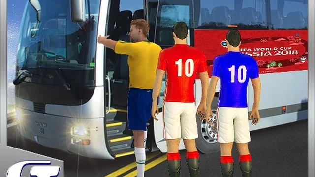 Bus Transport Footbal Players