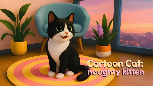 Cartoon cat: naughty kitten game thumbnail