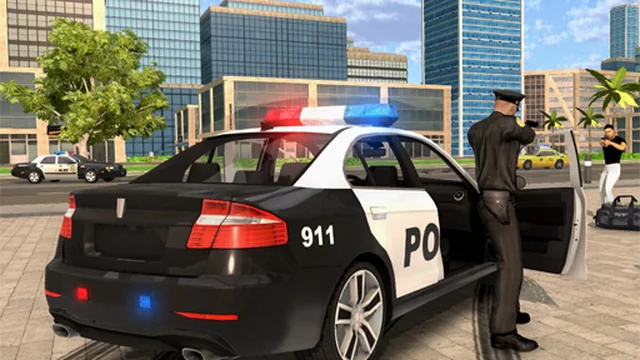 Cartoon Police Car Slide