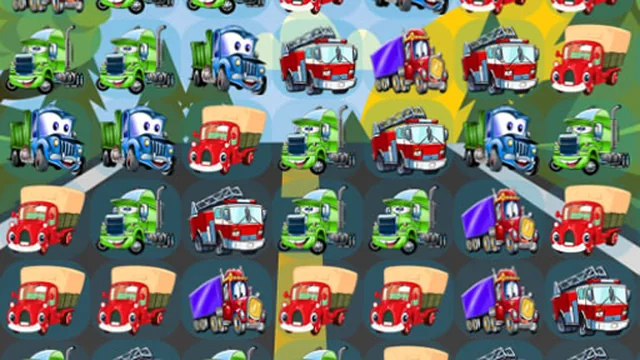 Cartoon Trucks Match 3 game thumbnail