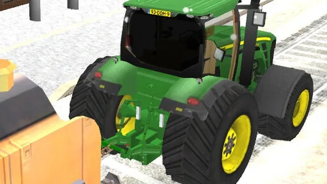 Chained Tractor Towing Train