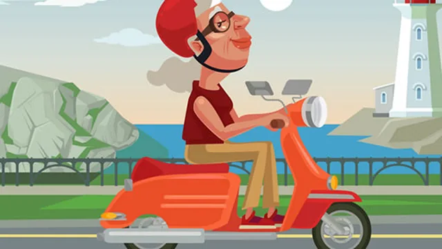 City Scooter Ride Coloring