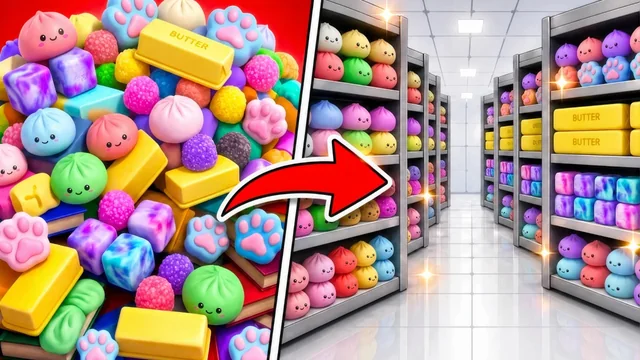 Clean the Squishes! ASMR Sorting Obby