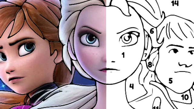 Color By Number With Frozen II