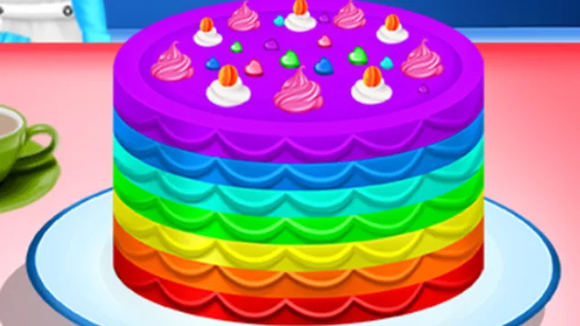 Cooking Rainbow Cake