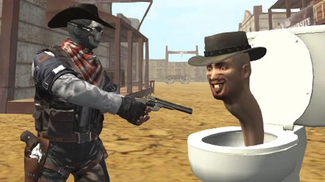Cowboy vs Skibidi Toilets