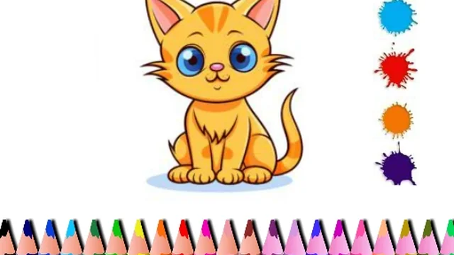 Cute Cat Coloring Book