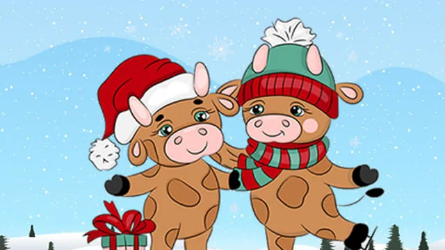 Cute Christmas Bull Difference