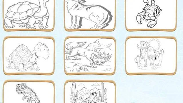 Desert Animals Coloring Book