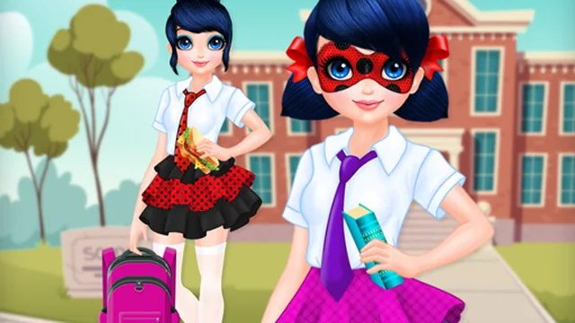 Dotted Girl Back To School