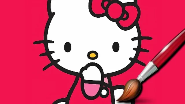 Easy Coloring Kitty