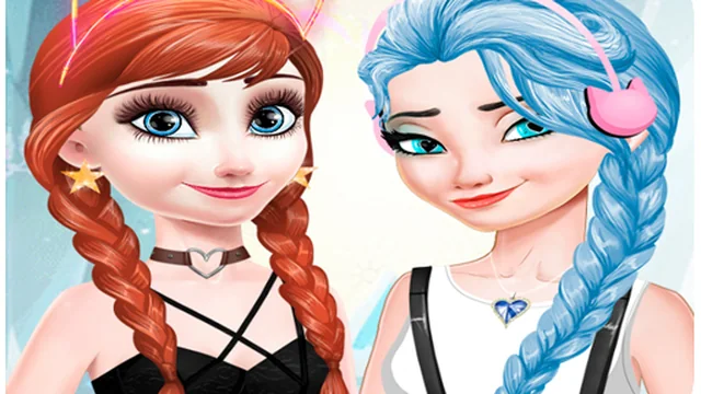 elsa and anna Dress Up Makeup