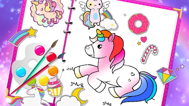 Fabulous Cute Unicorn Coloring Book