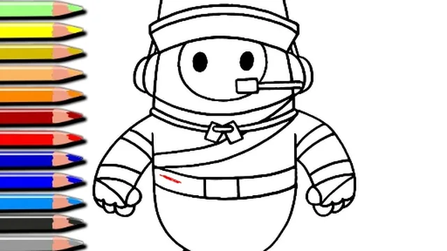 Fall Guys Halloween Coloring Bok