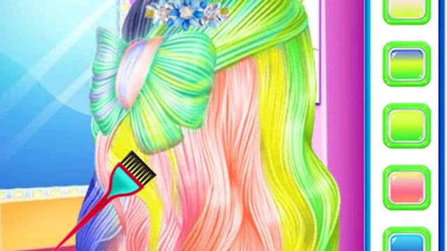 Fashion Rainbow Hairstyle Design