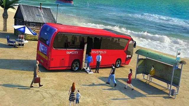 Floating Water Surface Bus Racing Game game thumbnail