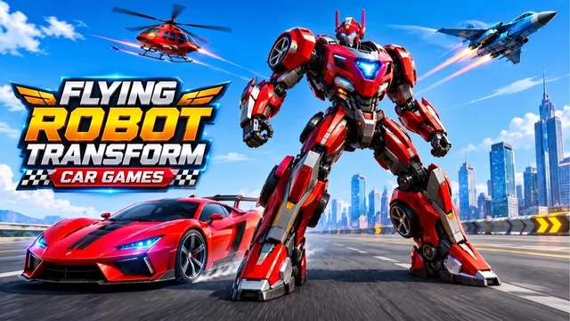 صورة مصغرة للعبة Flying Robot Transform Car Game