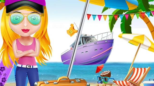 Girl Summer Vacation Beach Dress up