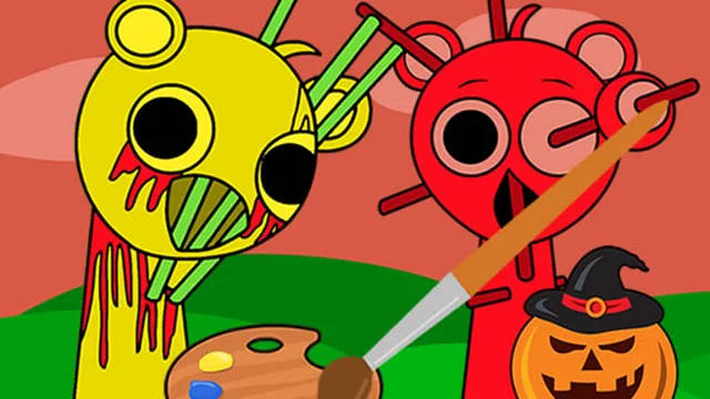 Halloween Sprunki Coloring Book