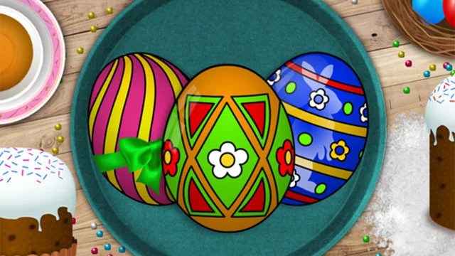 Handmade Easter Eggs Coloring Book