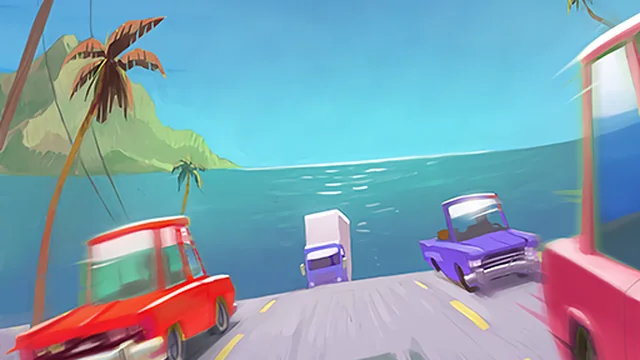 Happy Moving Car