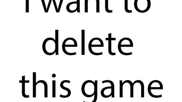 I want to delete this game