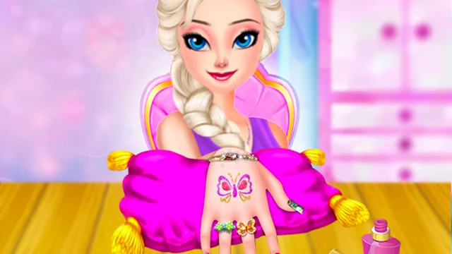 Ice Queen Princess Nails Salon game thumbnail