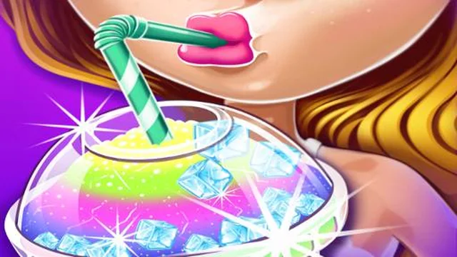 Ice Slushy Maker Rainbow Desserts Game