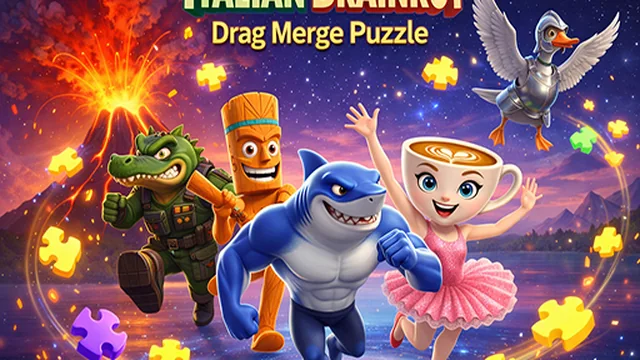 Italian Brainrot Drag Merge Puzzle