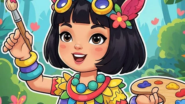 Jungle Girl: Coloring Pages