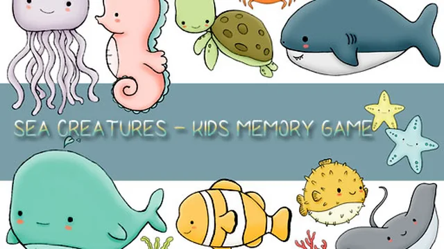 Kids Memory Sea Creatures game thumbnail
